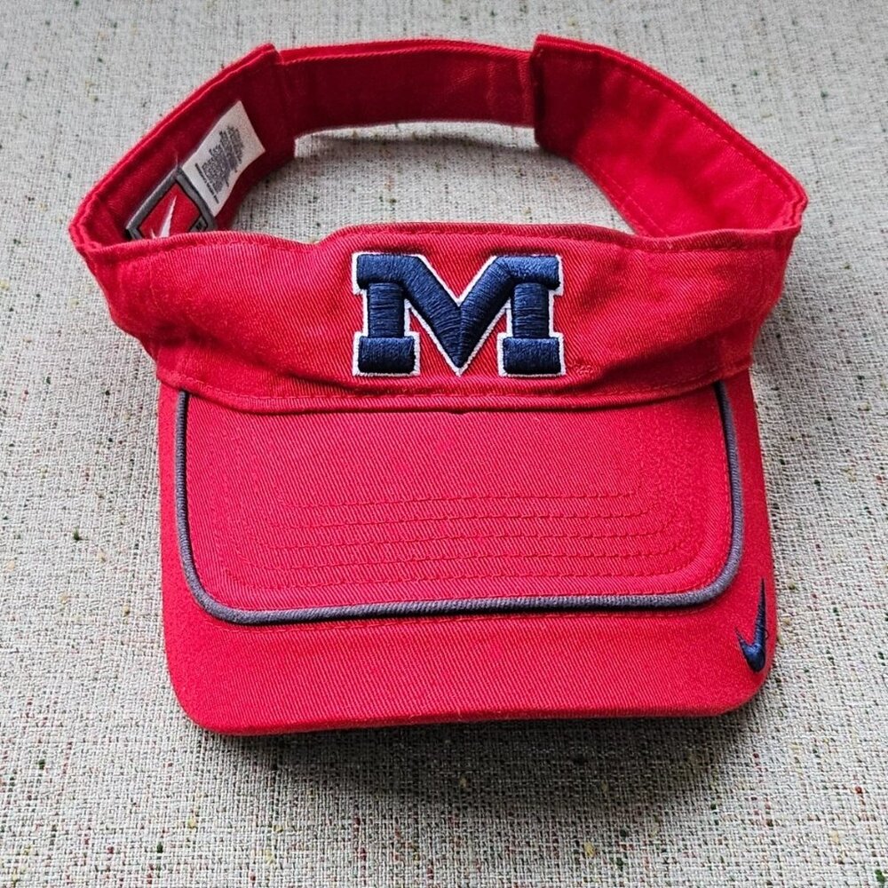 Nike Visor Hat M Mississippi OLE MISS Cap Sport Hat One Size Fit Most